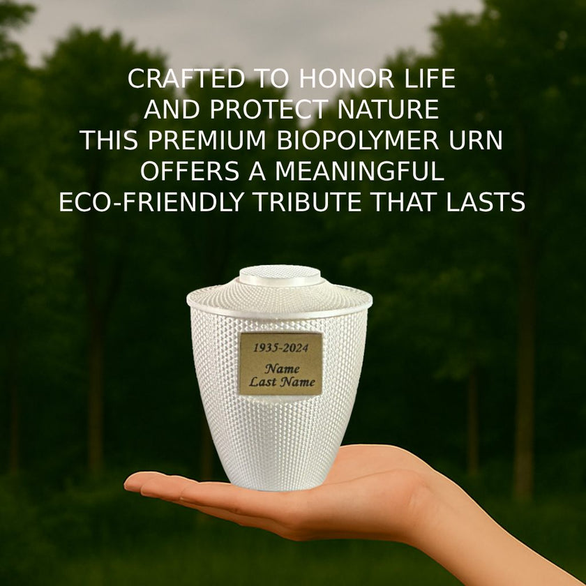 Cara Mini Commemorative Urn (3'') - White