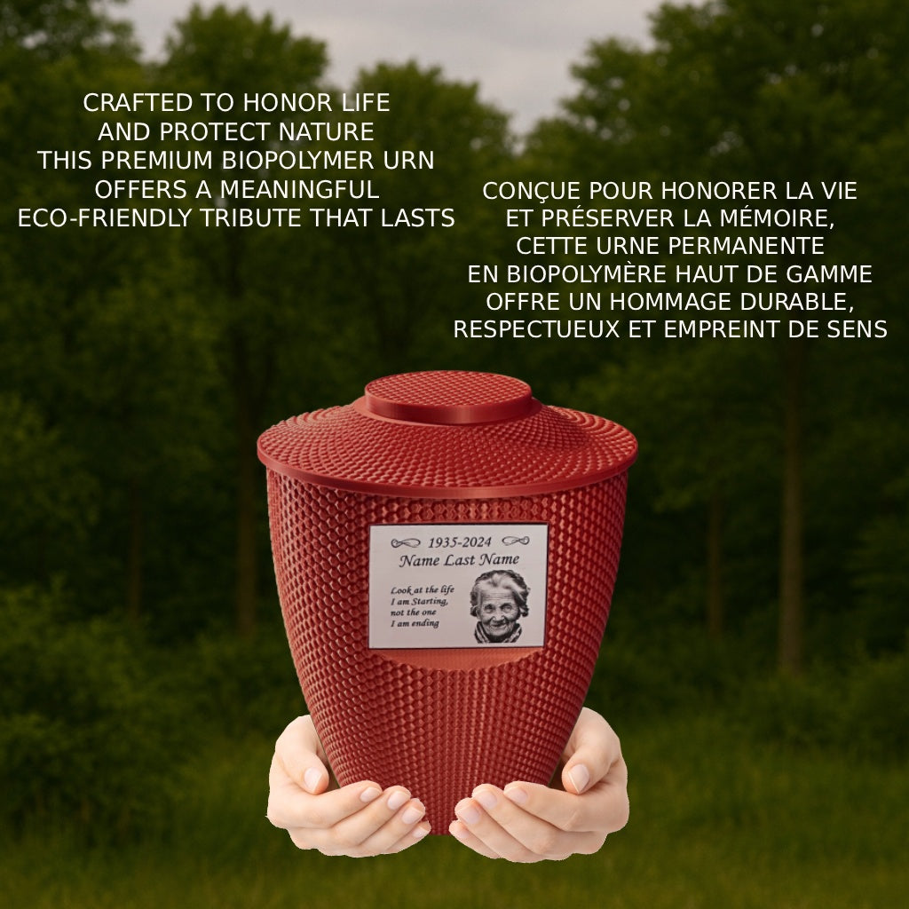 Cara Urn (8.5'') - Red