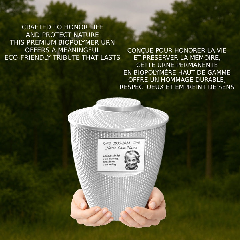 Cara Urn (8.5'') - White