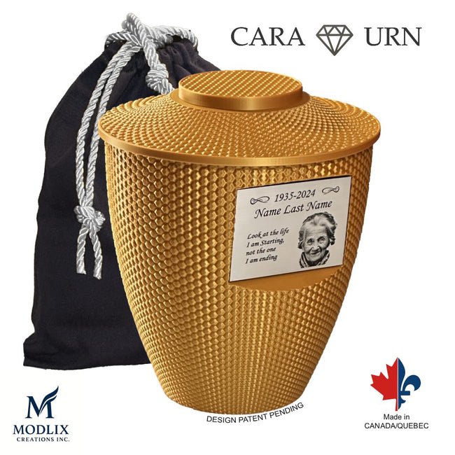 Cara Urn (8.5'') - Gold