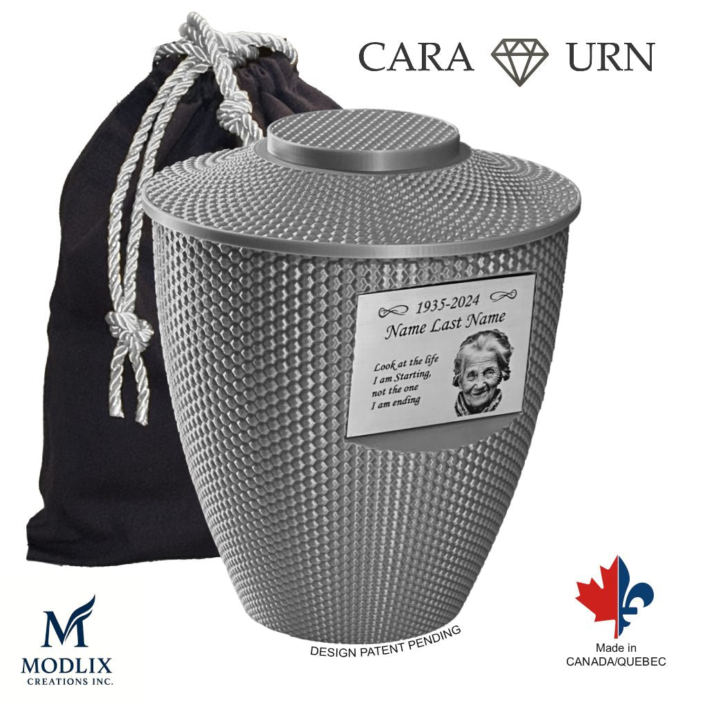 Cara Urn (8.5'') - Silver