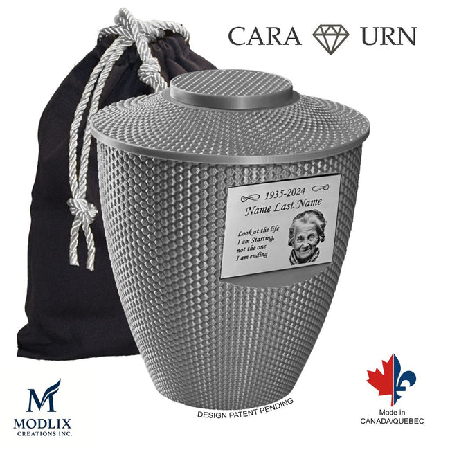 Cara Urn (8.5'') - Silver