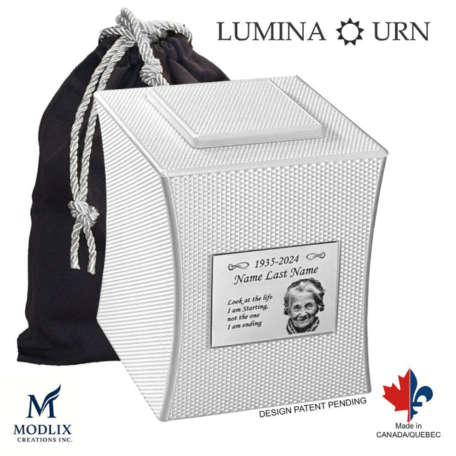 Lumina Urn (7'') - White