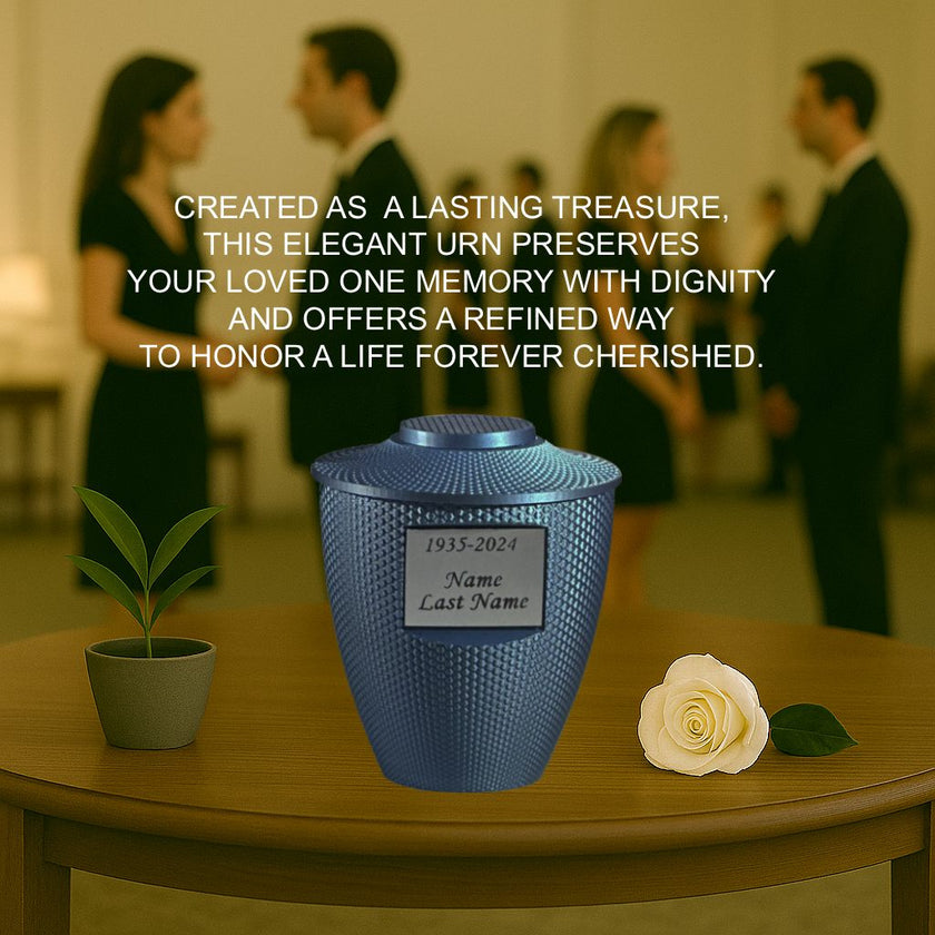 Cara Mini Commemorative Urn (3'') - Blue