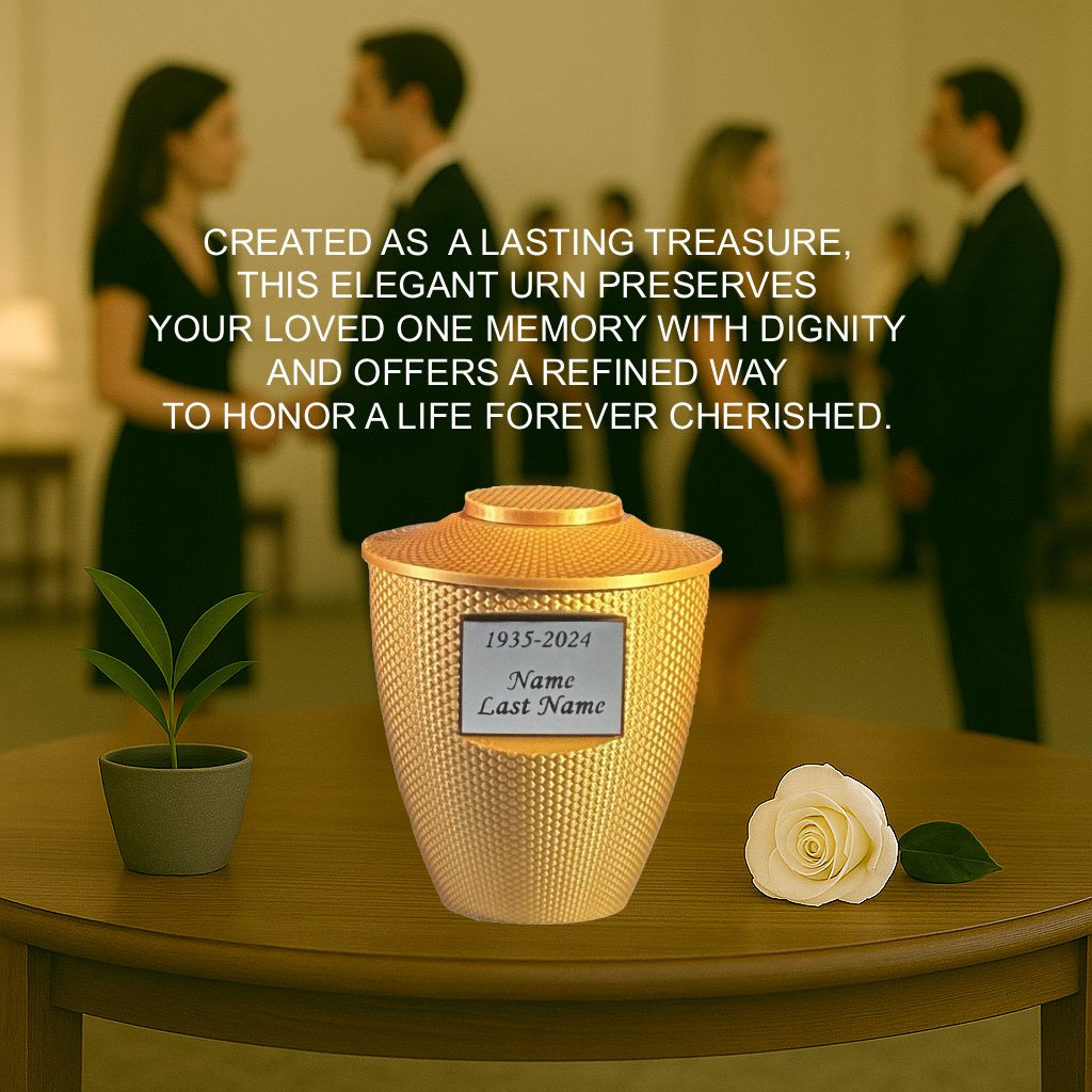 Cara Mini Commemorative Urn (3'') - Gold