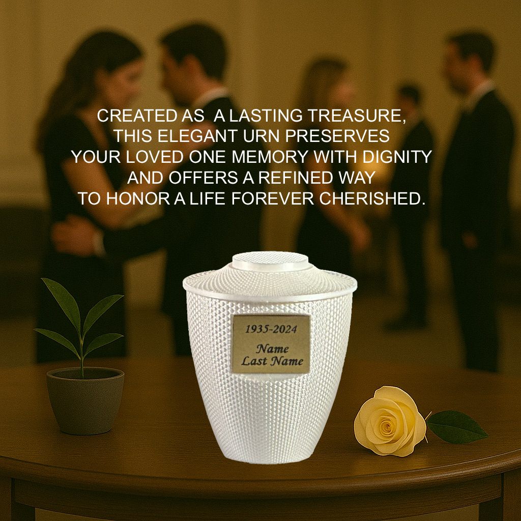 Cara Mini Commemorative Urn (3'') - White