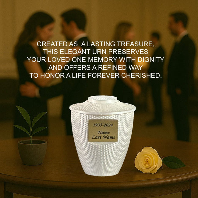 Cara Mini Commemorative Urn (3'') - White