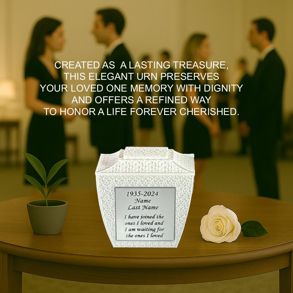 Eterna Mini Commemorative Urn - White  (3'')
