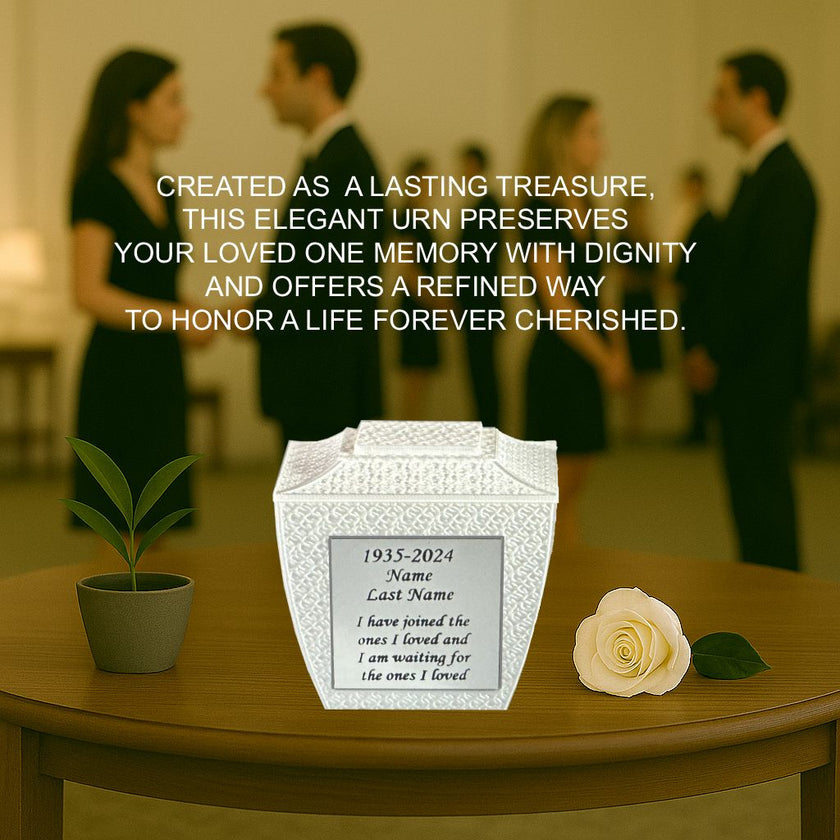 Eterna Mini Commemorative Urn - White  (3'')
