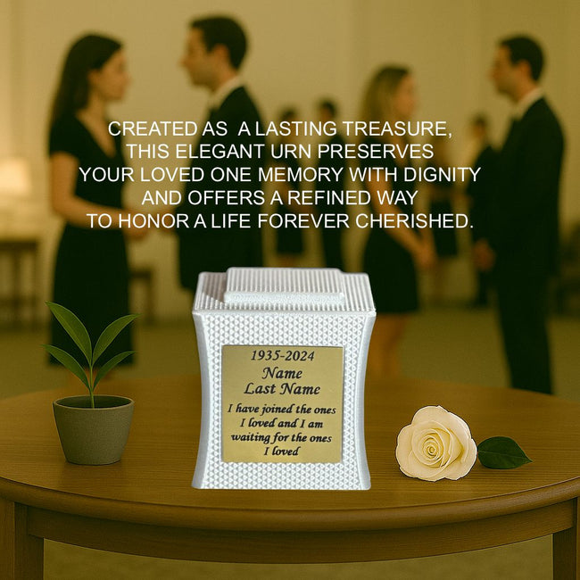 Lumina Mini Commemorative Urn (3'') - White