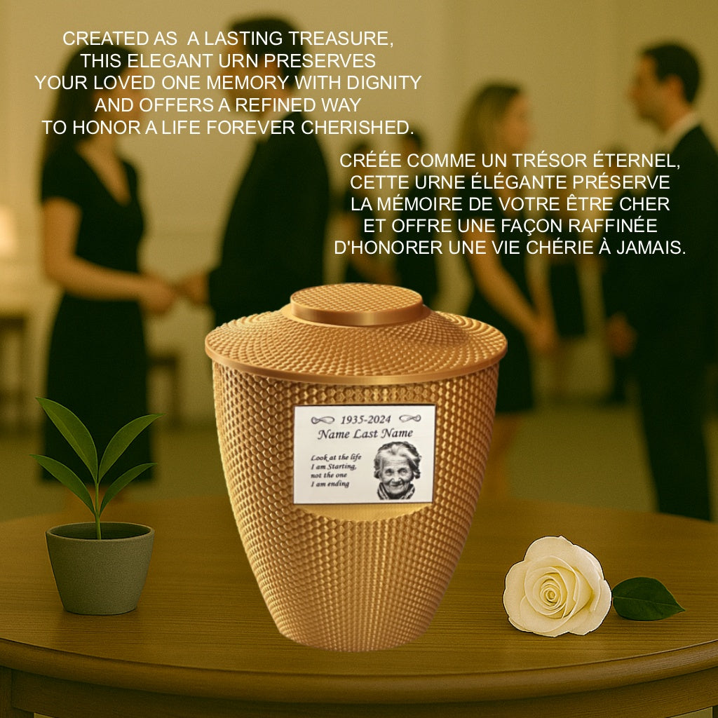 Cara Urn (8.5'') - Gold