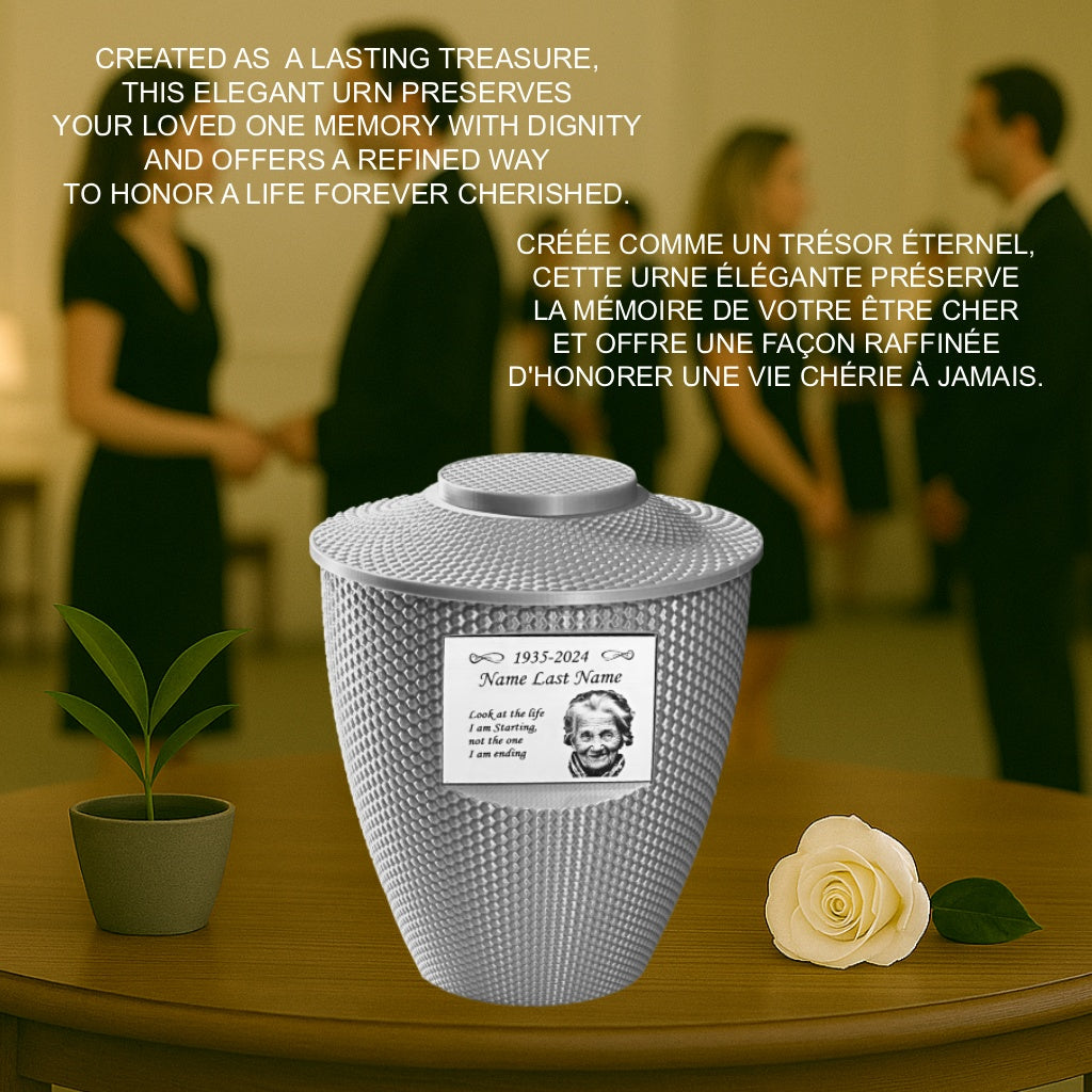 Cara Urn (8.5'') - Silver