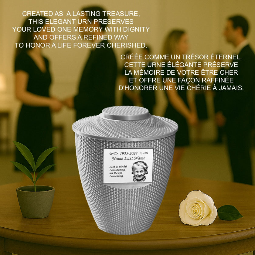 Cara Urn (8.5'') - Silver