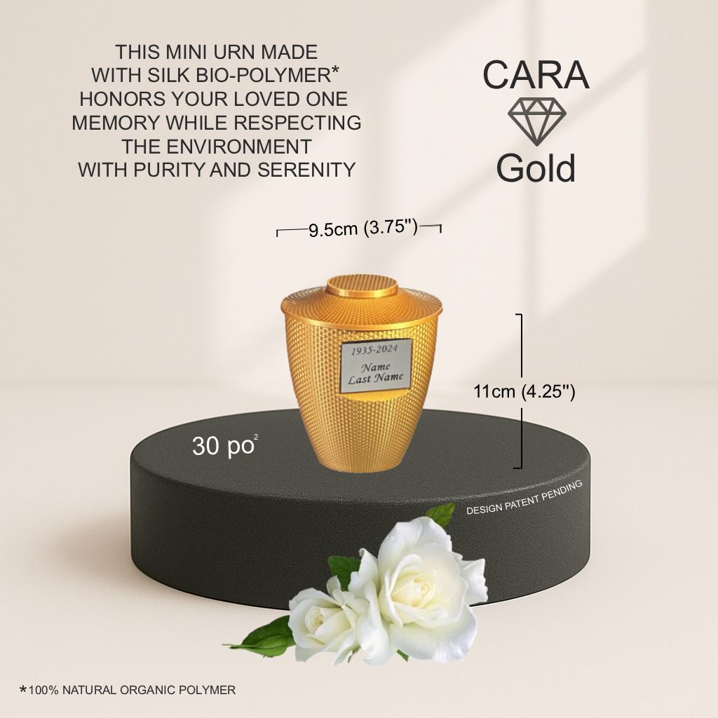 Cara Mini Commemorative Urn (3'') - Gold