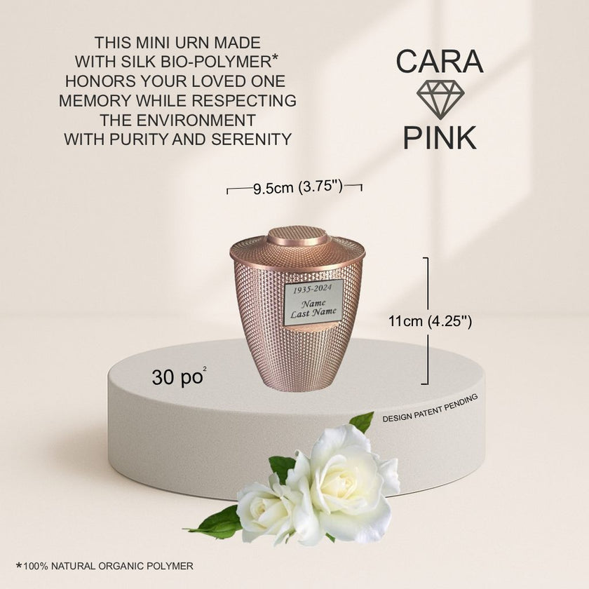 Cara Mini Commemorative Urn (3'') - Pink