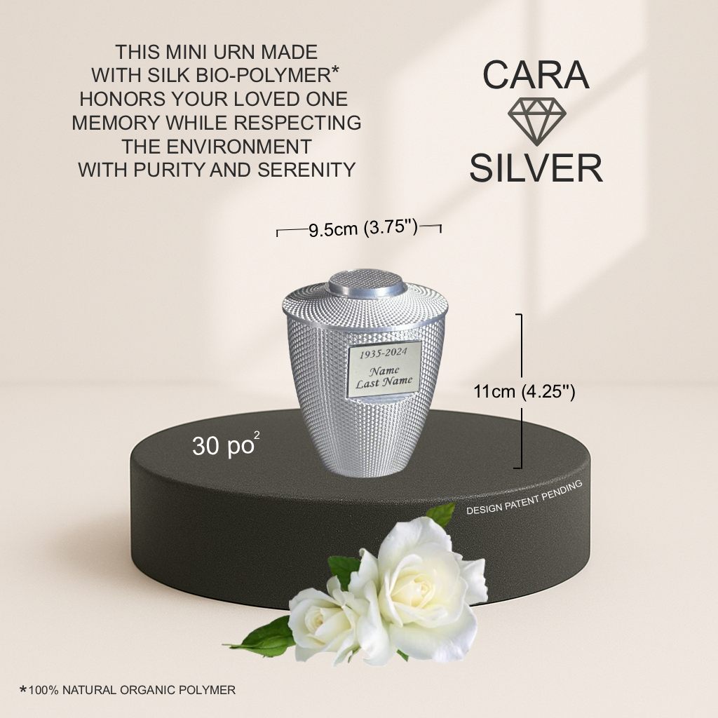 Cara Mini Commemorative Urn (3'') - Silver