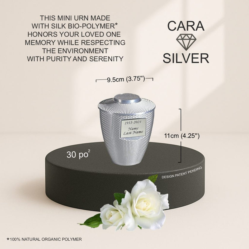 Cara Mini Commemorative Urn (3'') - Silver