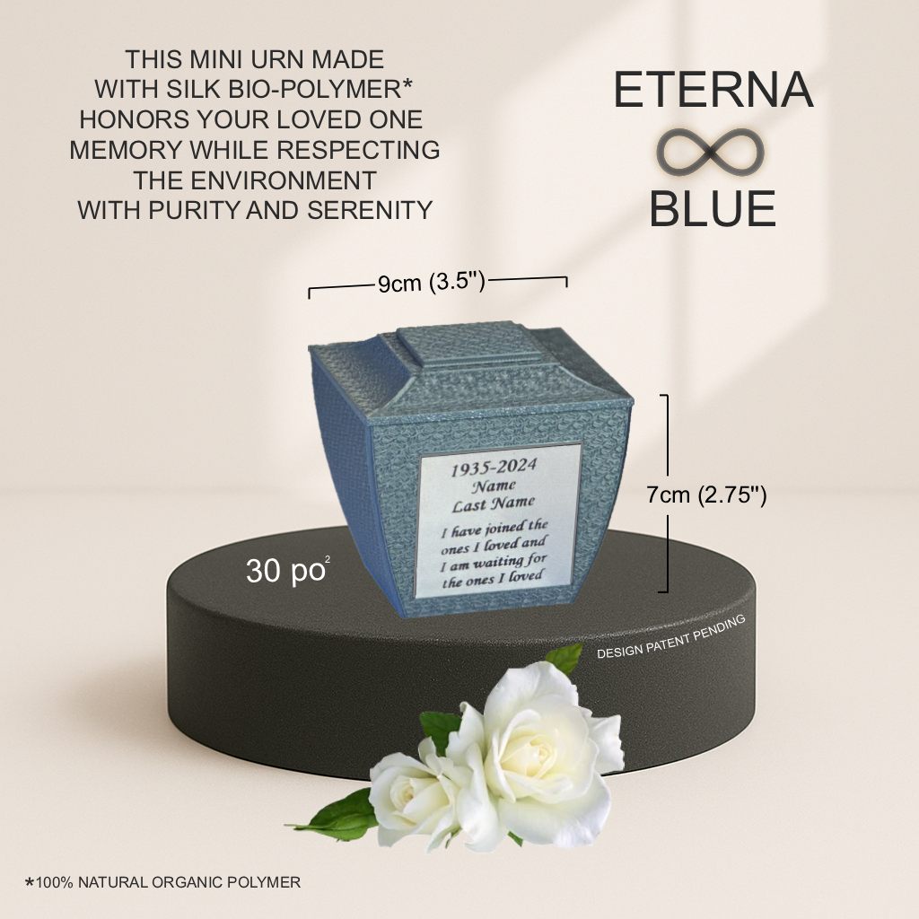 Eterna Mini Commemorative Urn (3'') - Blue
