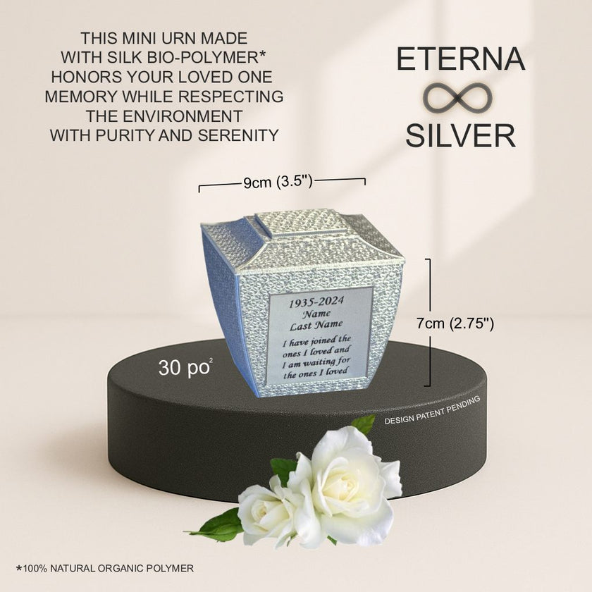 Eterna Mini Commemorative Urn - Silver (3'')