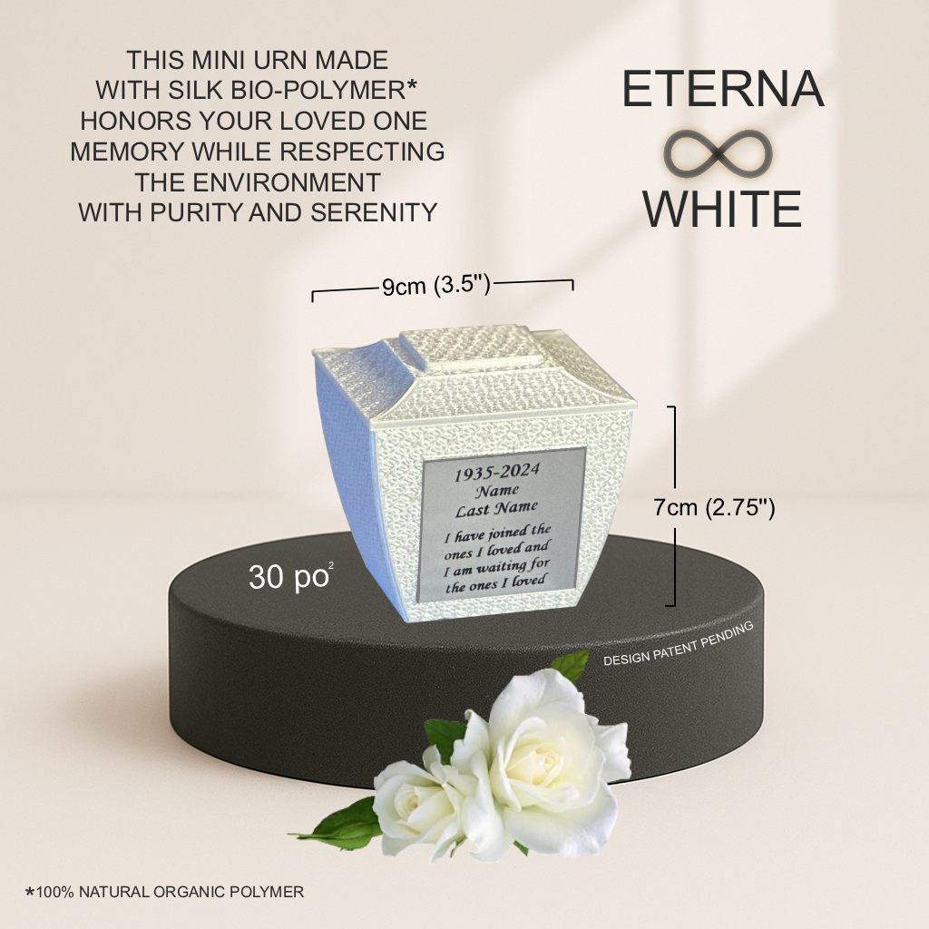 Eterna Mini Commemorative Urn - White  (3'')