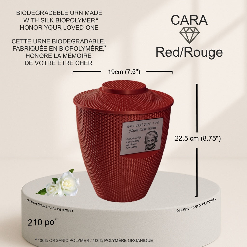 Cara Urn (8.5'') - Red