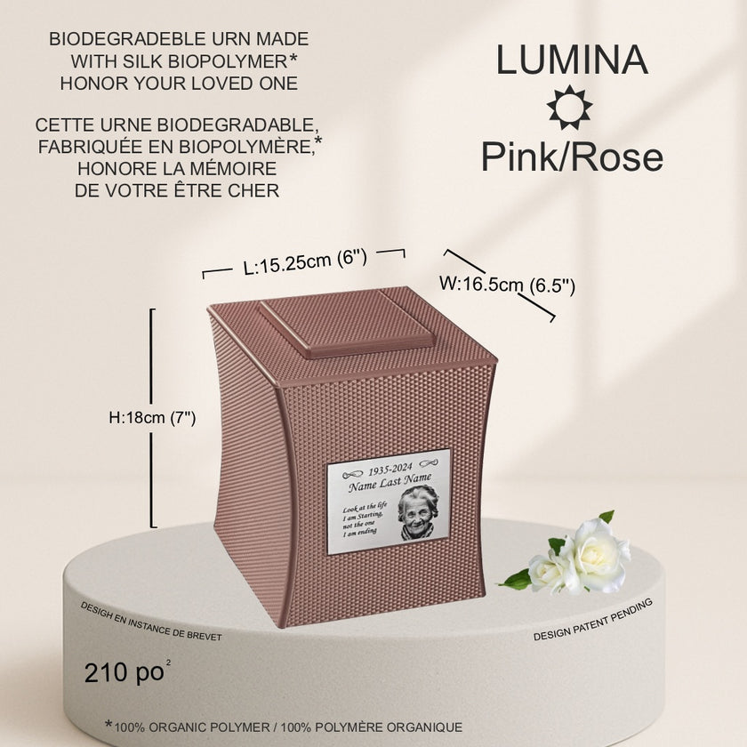 Lumina Urn (7'') - Pink