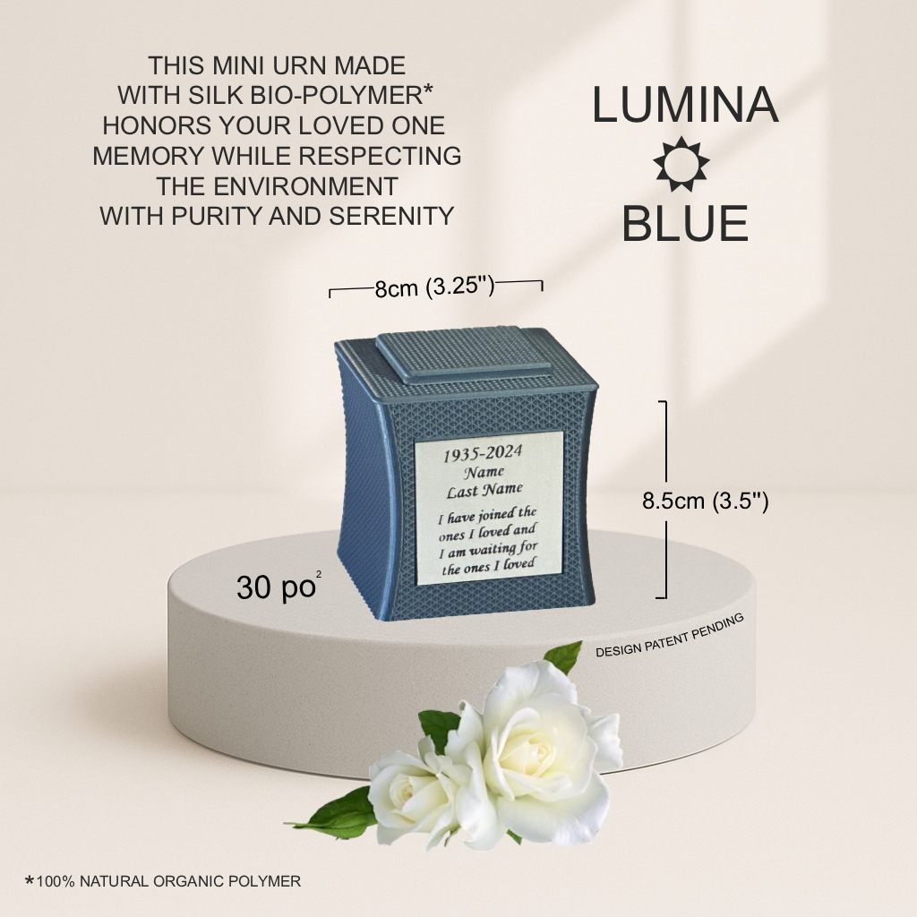 Lumina Mini Commemorative Urn (3'') - Blue