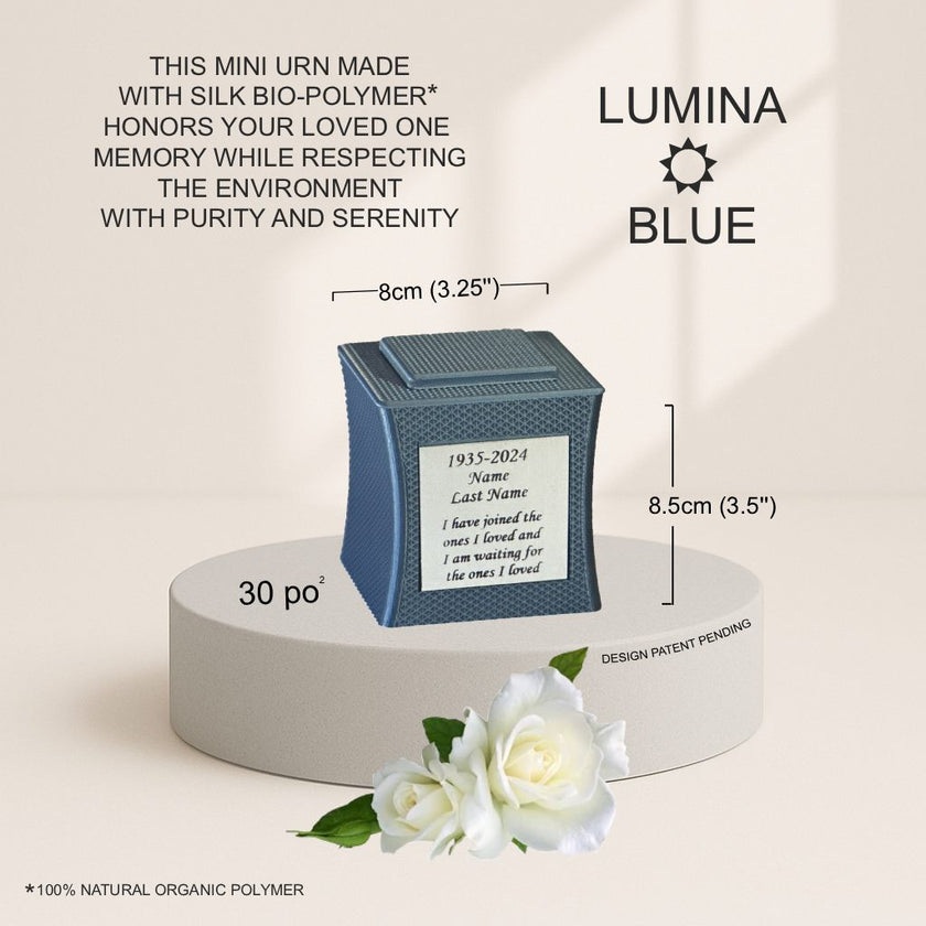 Lumina Mini Commemorative Urn (3'') - Blue