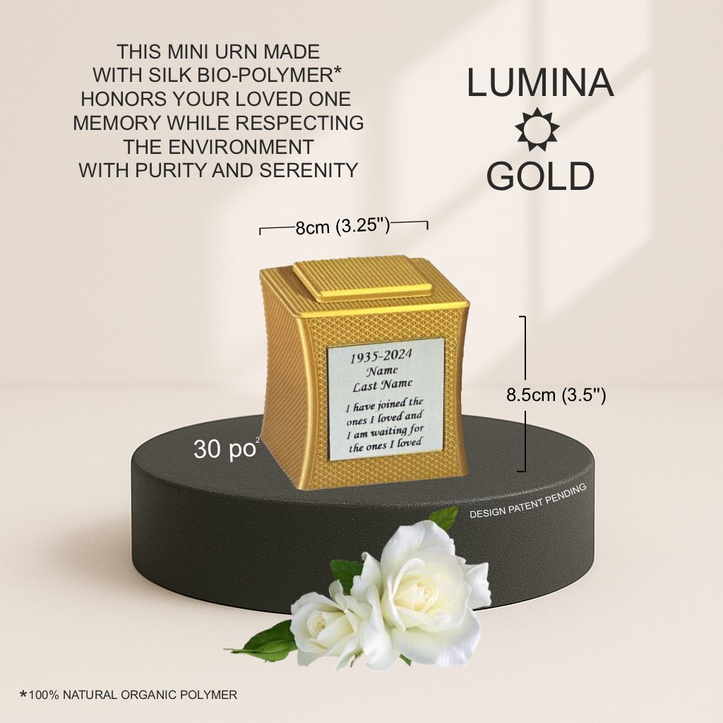 Lumina Mini Commemorative Urn (3'') - Gold