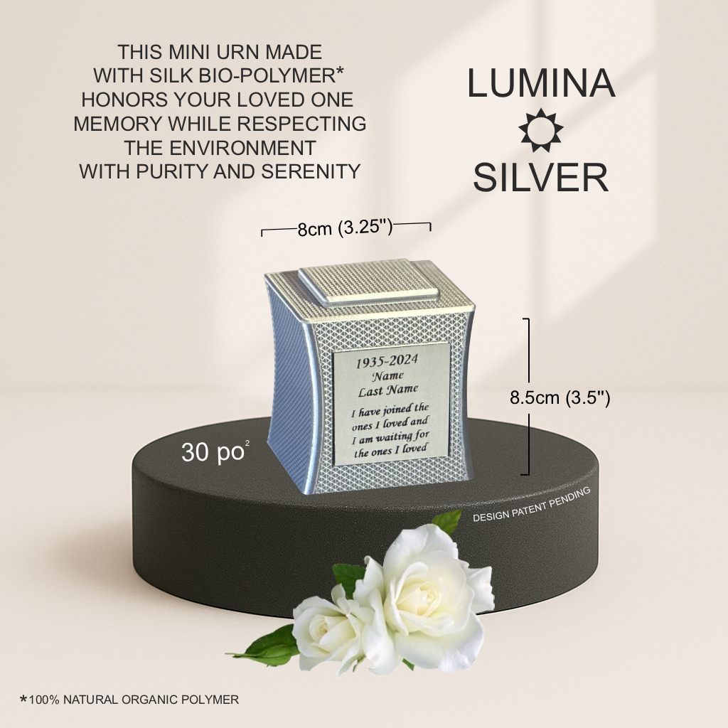 Lumina Mini Commemorative Urn (3'') - Silver