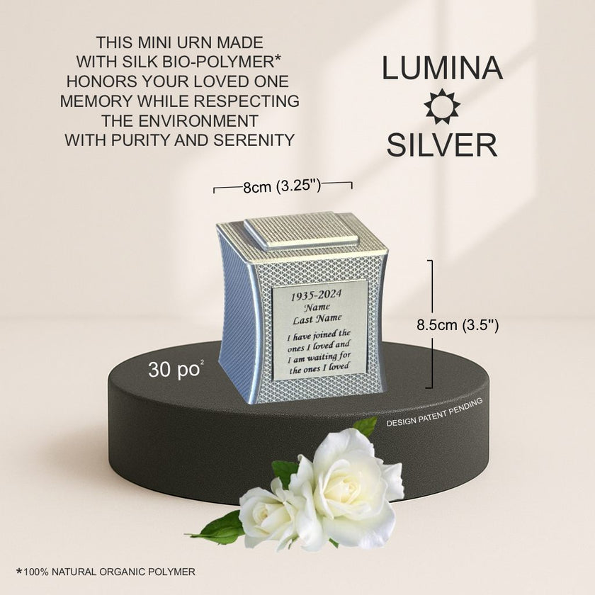 Lumina Mini Commemorative Urn (3'') - Silver