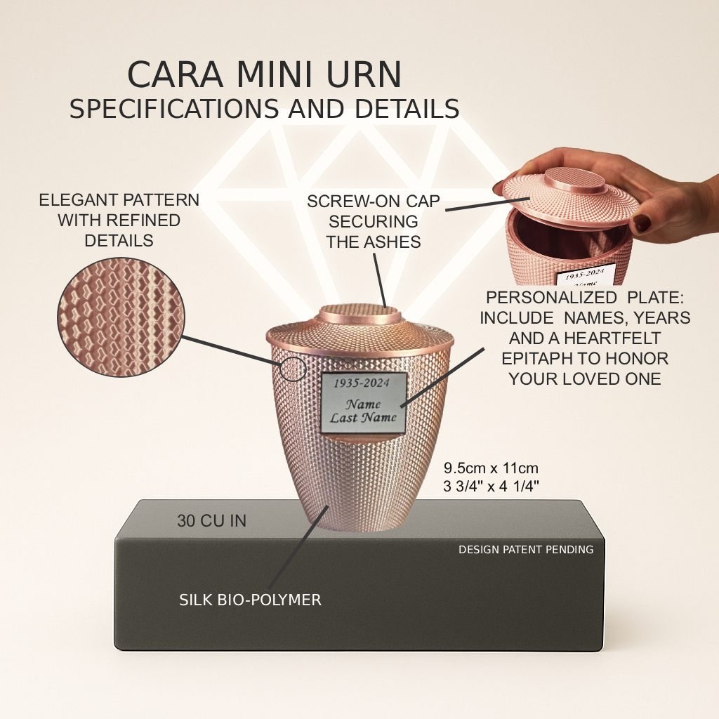 Cara Mini Commemorative Urn (3'') - Pink