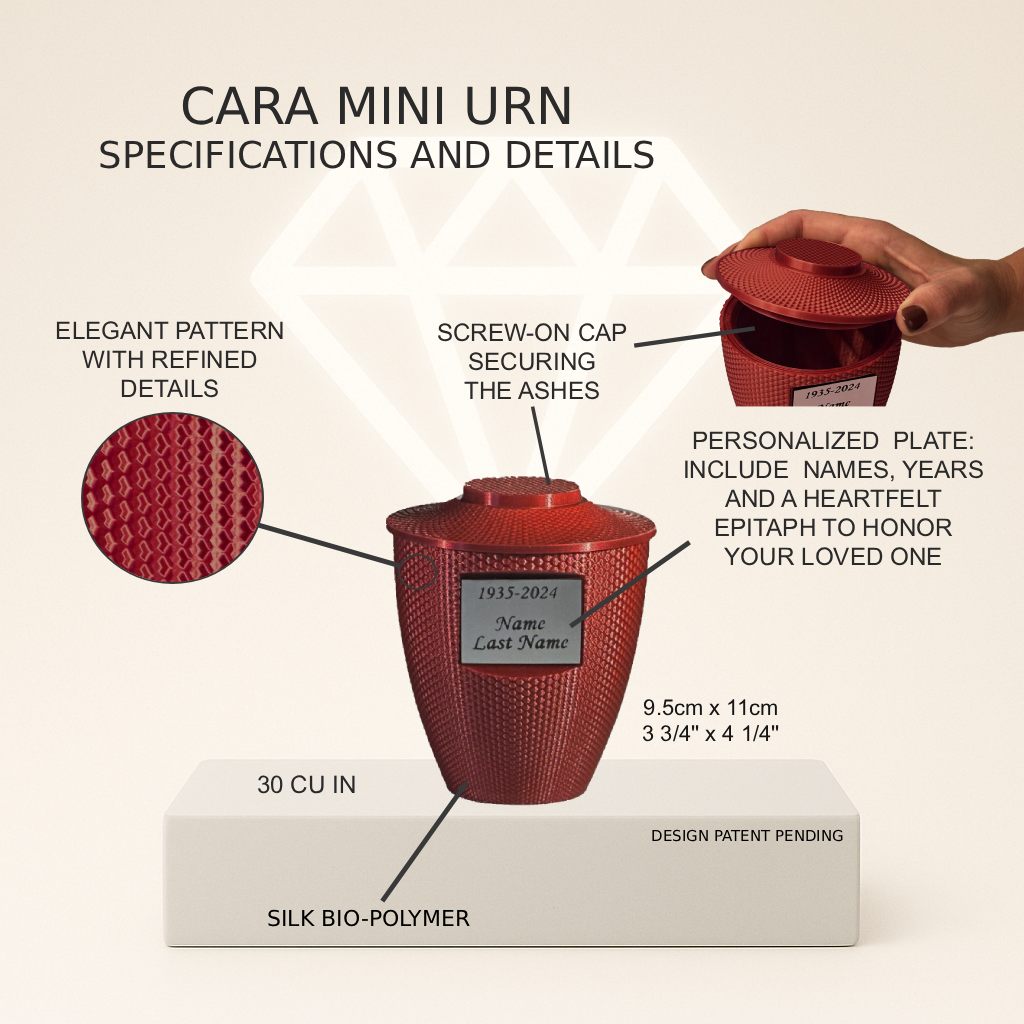Urne Cara Mini - Rouge