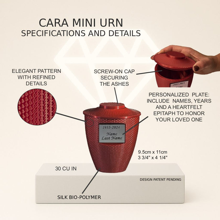 Urne Cara Mini - Rouge