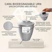 Cara Urn (8.5'') - Silver