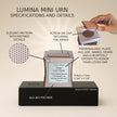 Lumina Mini Commemorative Urn (3'') - Pink