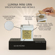 Lumina Mini Commemorative Urn (3'') - White