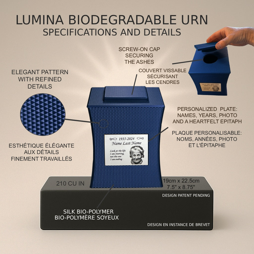 Lumina Urn (7'') - Blue