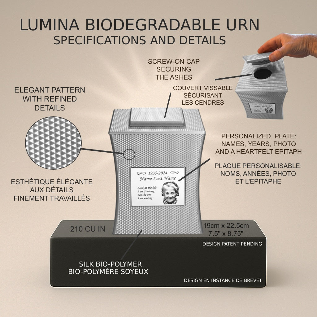 Lumina Urn (7'') - Silver