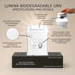Lumina Urn (7'') - White